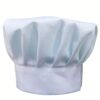 Chef Hat White Kenya for kitchen hygiene and food handling by Safety Edge Solutions